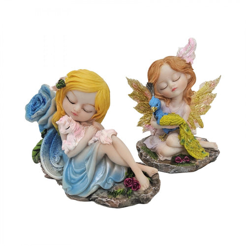 13cm 2/A Fairy with Mythical Companions Decor PR985