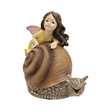 12cm Snail Trail Resin Fairy PSF052D