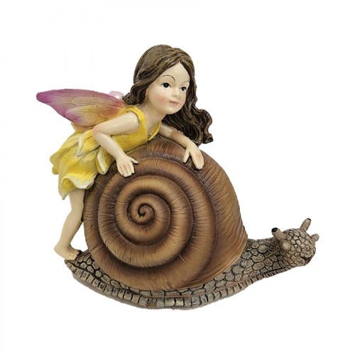 12cm Snail Trail Resin Fairy PSF052D