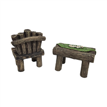 2/A Wooden Texture Mini Garden Furniture Ornaments PSF031