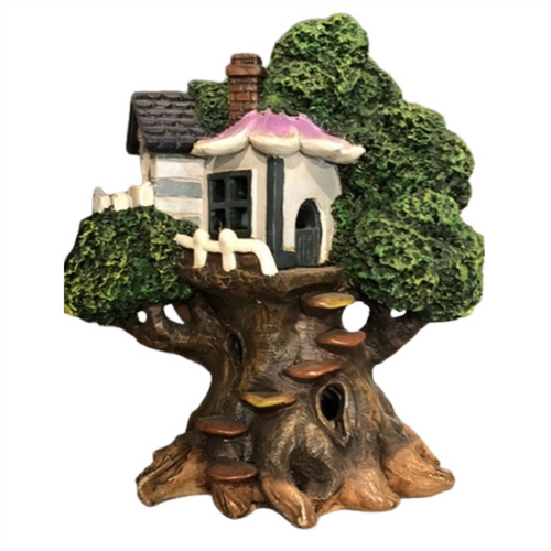 Resin Solar Fairy Garden House PSF036L