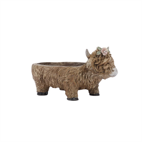 Resin Highland Cow Bowl PR165B