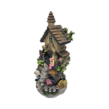 31cm Enchanting Resin Solar Fairy Garden House PSF036F