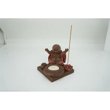 2/A RESIN MONK CANDLE HOLDER PSB205