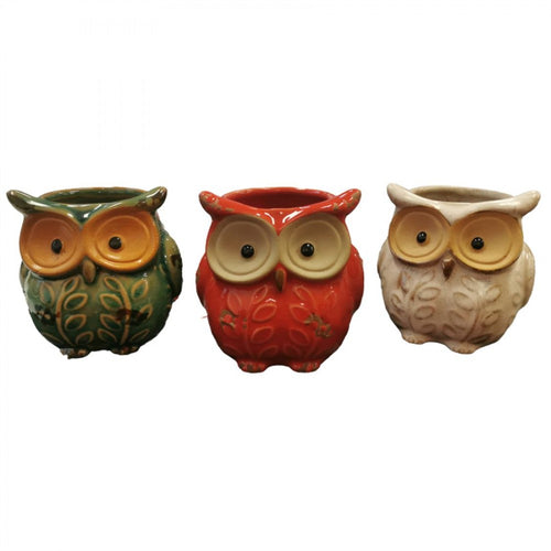 3/A Ceramic Owl Planter- Medium  TPA010M