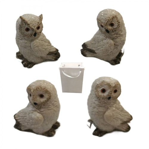 4/A Resin Miniature Owl with Paper Bag  PMN001