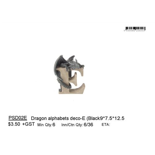 Dragon alphabets deco-E Black PSD02E