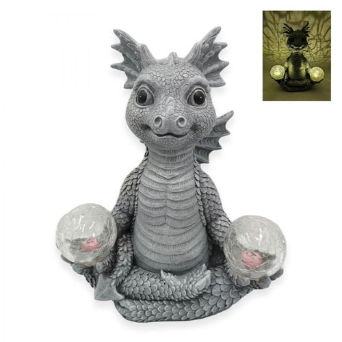 Dragon with Twin Crystal Solar Ball PR957F