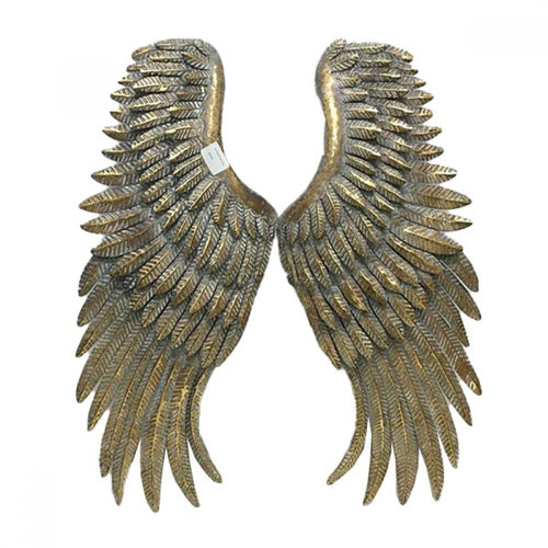 Metal Angel Wings Hanging Wall Decor S/2 MD569