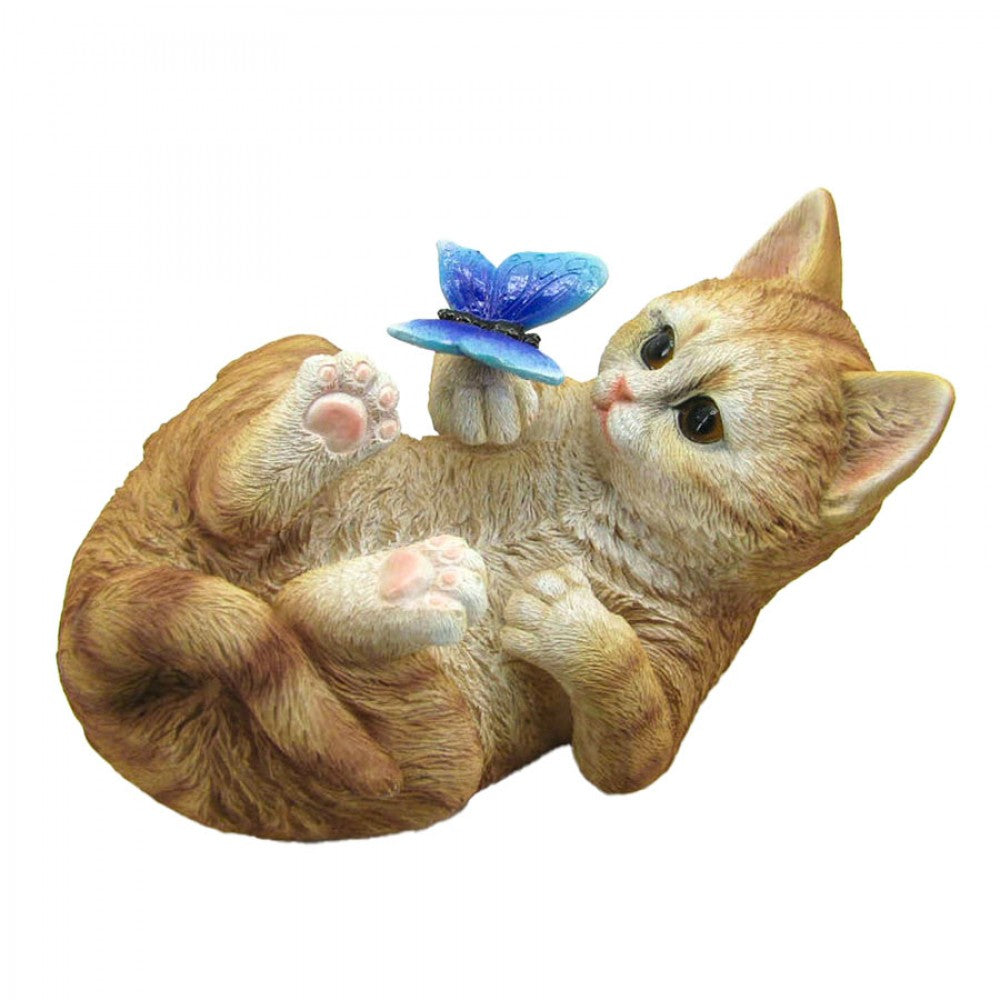 Resin Cat with Butterfly Statue PR836K