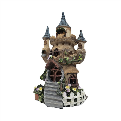 21cm Mystic Towers Solar Fairy Garden House PSF036D