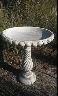 Twister Bird Bath Concrete