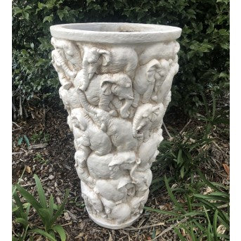 Elephant Pattern Urn/ Planter (71cm)