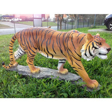 120cm Large Walking Tiger Gold Fiberglass