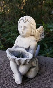 Small Cherub With Shell Fountain Top